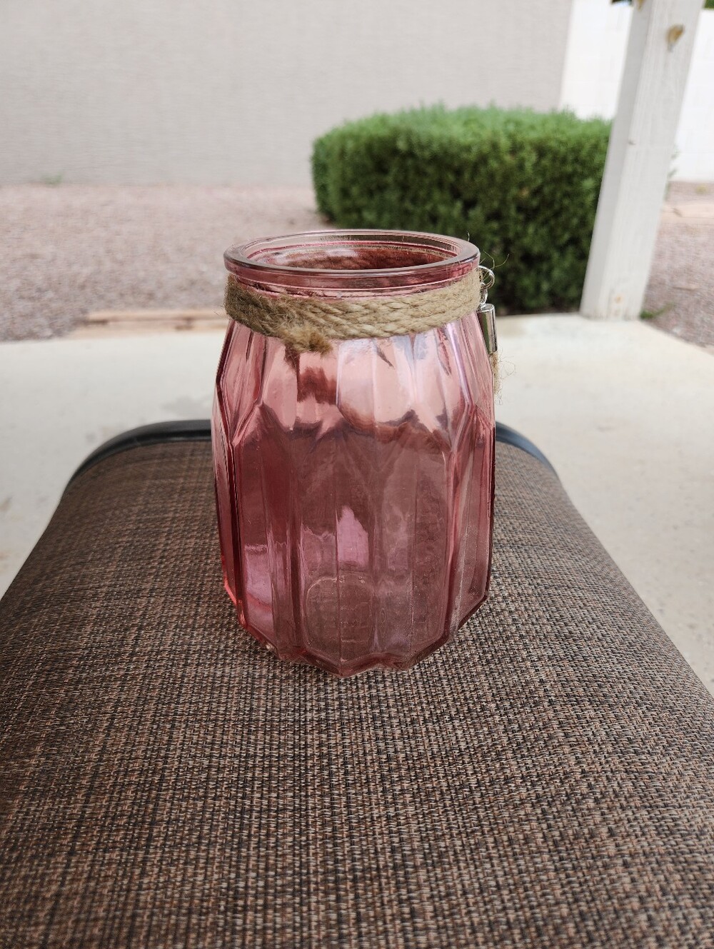 Glass Jar With Twine Accent